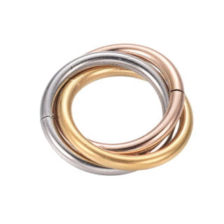 Stainless steel ringen bedel goud rosé zilveren 22mm