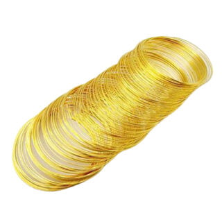 Memory wire goud 65mm spangdraden