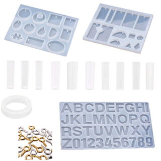 Mallen pakket silicone resin art bedels armband letters zelf maken