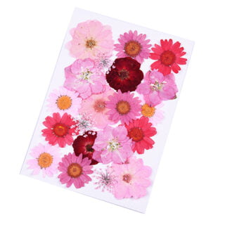 Gedroogde bloemen roze resin art epoxy gieten