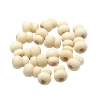 Houten kralen voor gelukspoppetjes 12mm 10x