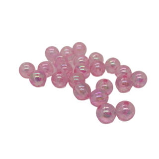 Kunststof kraal rond 8mm pearl roze