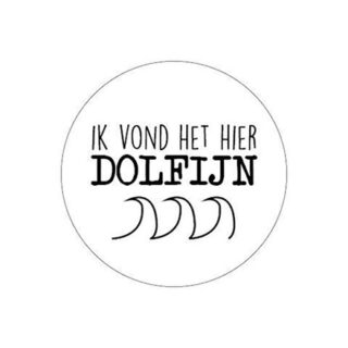 Ronde traktatie bedankt stickers ik vond het hier dolfijn