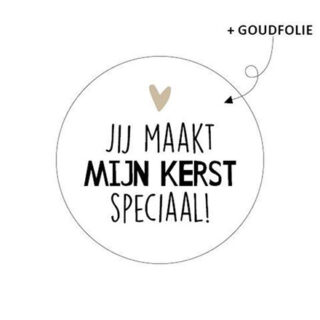 Inpak stickers jij maakt mijn kerst speciaal cadeautjes kerst