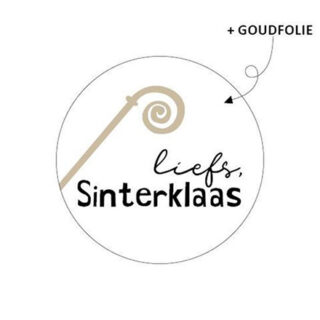 Ronde stickers liefs sinterklaas 4c