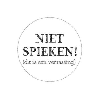 Wenstickers niet spieken! dit is een verrassing