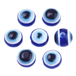 Evil eye kraal blauw rond 8mm