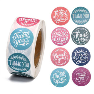 Rol stickers25mm thank you