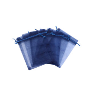 Organza zakje navy donker blauw 9cm