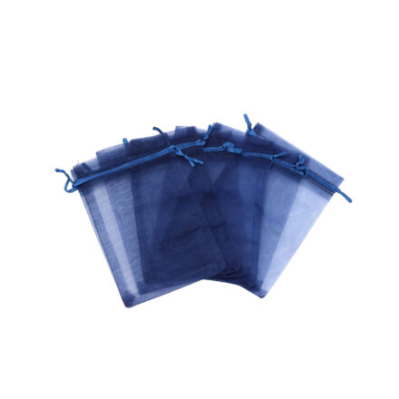 Organza zakje navy donker blauw 9cm