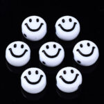 Smiley wit met zwart