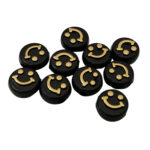 Smiley zwart met goud