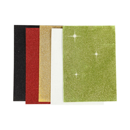 Eva foam vel glitter zwart rood goud groen wit