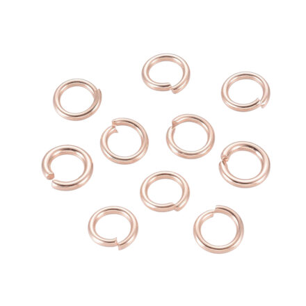 RVS buigringetjes 6mm rosé goud