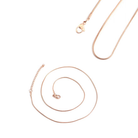 snake ketting rosé goud