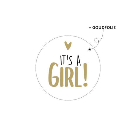 It's a girl sticker goud