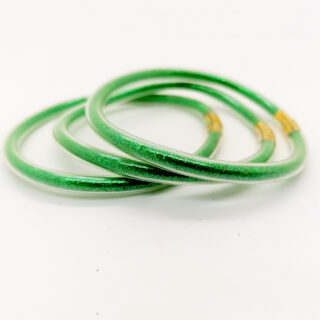 Armband groen goud glitters