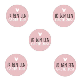 Geboorte stickertjes ik ben een grote zus traktatie