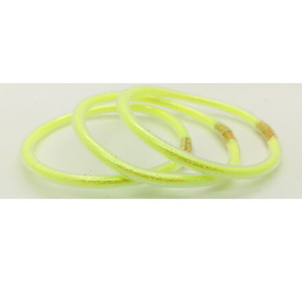 Armband goud neon geel glitter