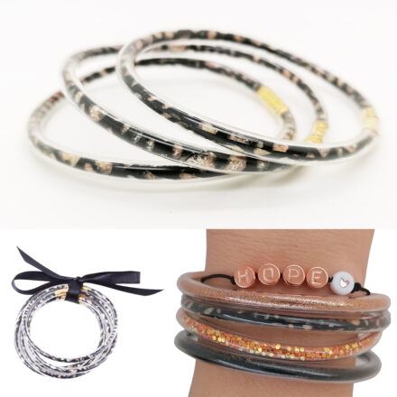 Panter zwart gouden armbandjes