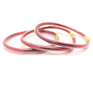 Armbanden goud glitter roze