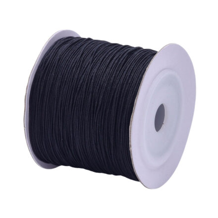 Rolletje nylon draad zwart 0.6mm dun 130 meter