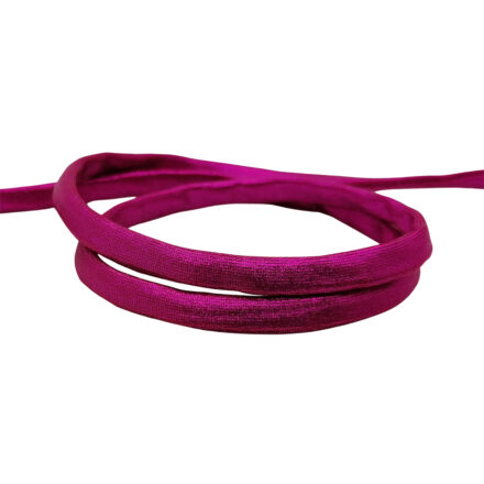 Fuchsia roze metallic elastisch Ibiza lint 5mm 60cm