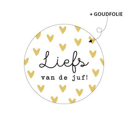 Liefs van de juf stickers 5x