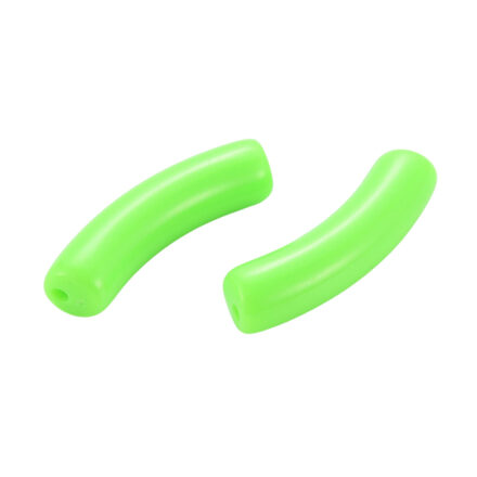 Neon groene tube kralen acryl 32mm 2x