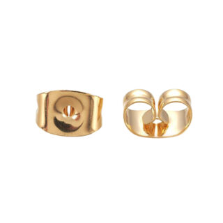 Oorbelstoppers goud RVS