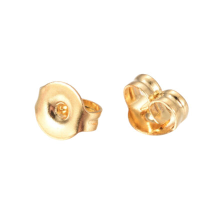 Oorbelstopper stainless steel goud 6x