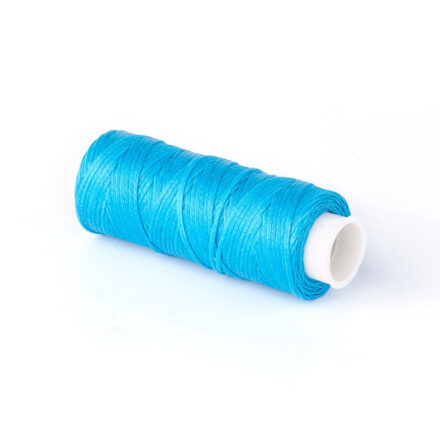 Rolletje polyester waxkoord blauw 0.8mm 30 meter