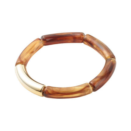 Bruin gouden tube armbandjes DIY pakketje