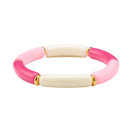 Roze gouden tube armband acryl DIY set