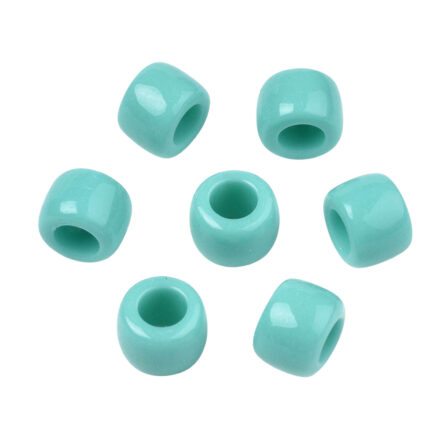 Pale turquoise pony beads 8mm 20x