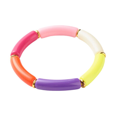 Tube armbanden setje DIY kralen regenboog