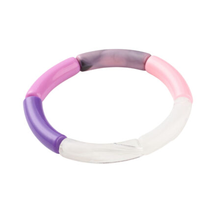 Tube armbandjes roze paars DIY