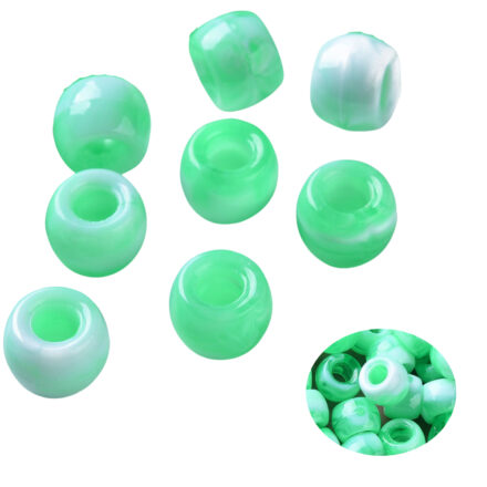 Pony kralen groen imitatie gemstone 9mm 20x