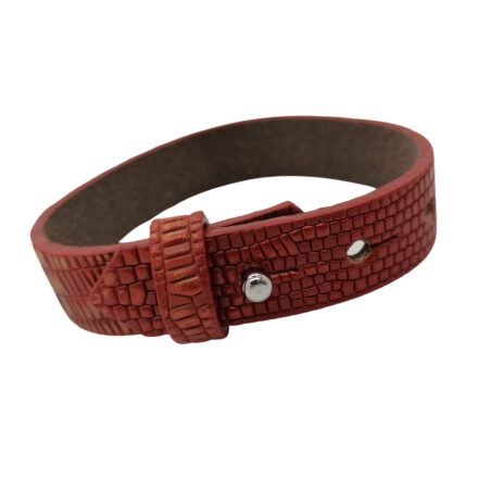 Cuoio leren croco armbandje samba orange