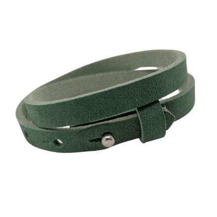 Dubbele cuoio armband zee groen verstelbaar