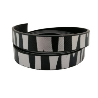 Zebra print imitatie leer zwart zilver