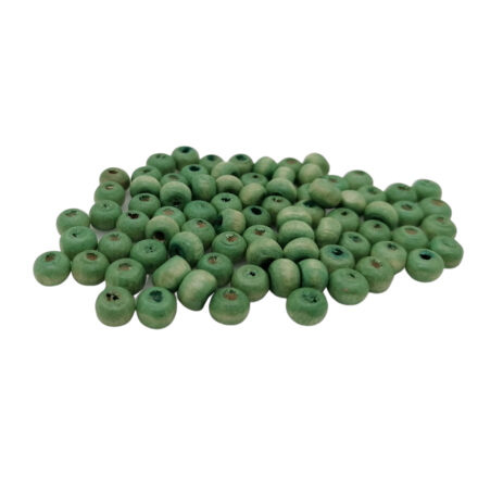 Groene kraaltjes hout 6mm