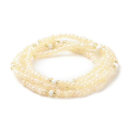 Ivory rocailles kralen armband setje