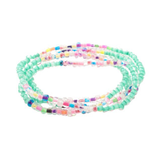 Rocailles kralen armbandje mix color mint groen