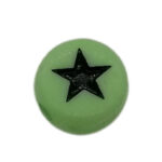 B003 mint groen zwarte ster