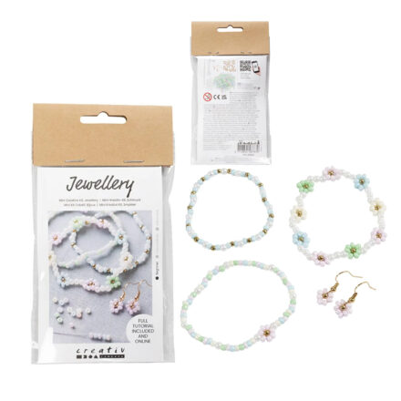 Armbandjes maken DIY set bloemetjes rocailles