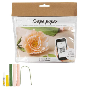 Workshop setje crêpe paper met tutorial bloem