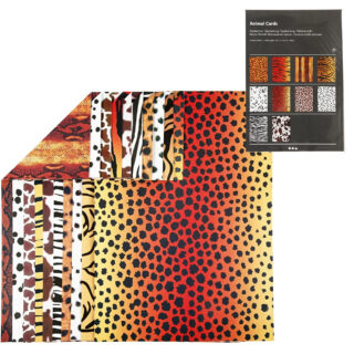 Dubbelzijdig A4 karton dieren printjes panter zebra tijger giraffe