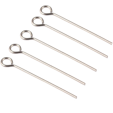 Kettelstiften eye pins zilver 2.2cm