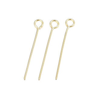 eye pins goud 2.2cm lang